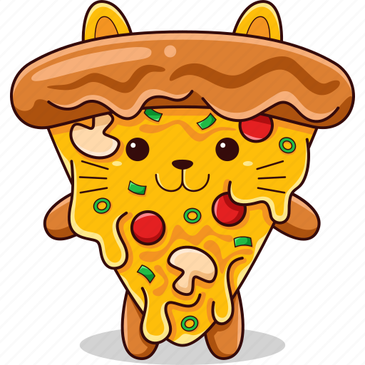 Cat, fast, food, snack, lunch, cute, pizza icon - Download on Iconfinder