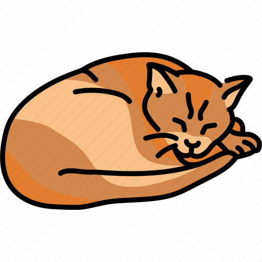 Cat, sleeping, lying icon - Download on Iconfinder