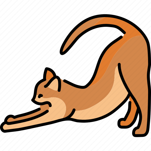 Happy, cat, stretches icon - Download on Iconfinder