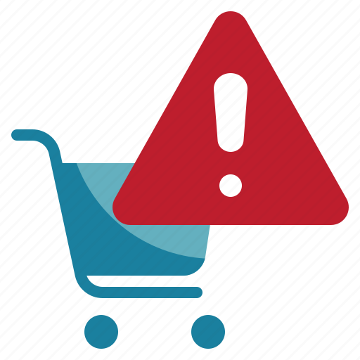 Cart, shopping, caution, warning, exclamation, store icon - Download on Iconfinder