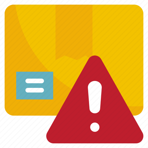 Parcel, delivery, goods, caution, exclamation, warning icon - Download on Iconfinder