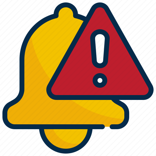 Bell, sound, caution, exclamation, warning icon - Download on Iconfinder