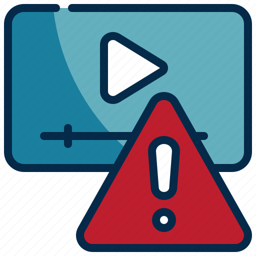 Movie, clip, entertainment, caution, exclamation, warning icon - Download on Iconfinder