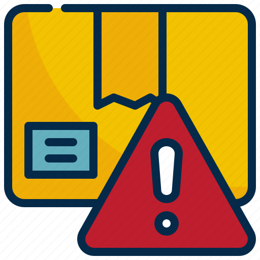 Parcel, delivery, goods, caution, exclamation, warning icon - Download on Iconfinder
