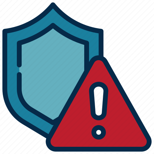 Shield, protect, security, caution, warning, exclamation icon - Download on Iconfinder