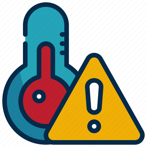 Temperature, heat, exclamation, caution, warning icon - Download on Iconfinder