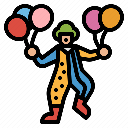 Birthday, clown, comedian, joker, party icon - Download on Iconfinder