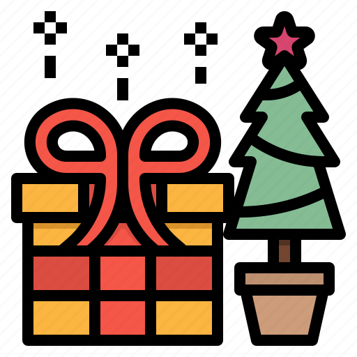 Box, gift, pine, present, tree icon - Download on Iconfinder
