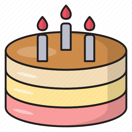Cake, decoration, candles, newyear, party icon - Download on Iconfinder