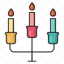 decoration, party, candelabra, newyear, candles