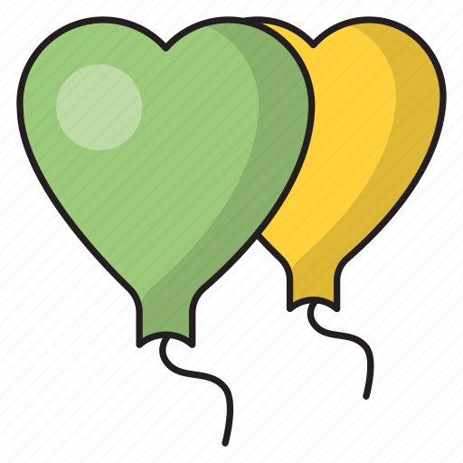 Heart, celebration, decoration, balloon, party icon - Download on Iconfinder