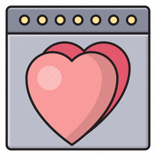 Calendar, heart, newyear, celebration, party icon - Download on Iconfinder
