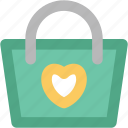 heart bag, paper bag, shopper bag, shopping bag, supermarket bag, tote bag, valentine shopping 