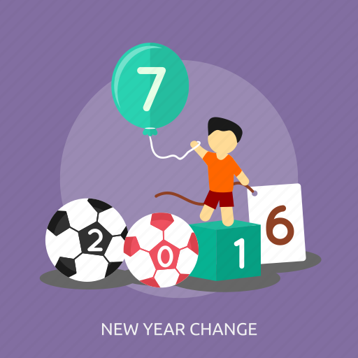 Ball, game, man, new year change, number icon - Download on Iconfinder