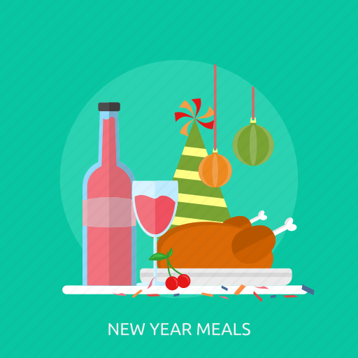 Cherry, drink, food, new year meals, party, roast chicken icon - Download on Iconfinder
