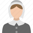 pilgrim, woman, avatar, female, profile