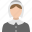 pilgrim, woman, avatar, female, profile 