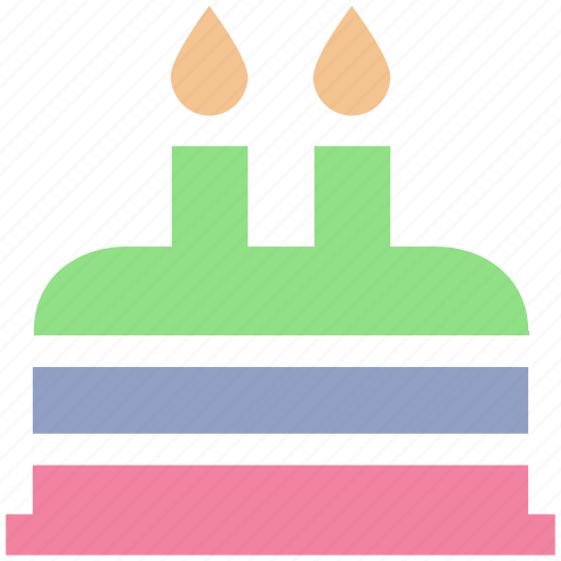 Birthday cake, cake, cake with candle, dessert, sweet icon - Download on Iconfinder