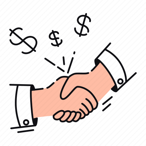 Profitable, contract, partners, deal, handshake, business, hand illustration - Download on Iconfinder