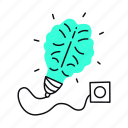 rack, your, brains, idea, light, lamp, brain, innovation, creative 