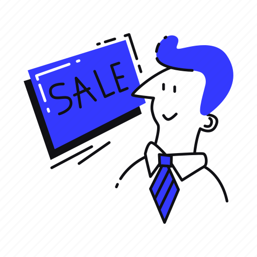 Sale, manager, marketing, shop, finance, businessman, shopping illustration - Download on Iconfinder