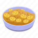 bowl, cartoon, cereal, child, flakes, food, isometric