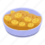 bowl, cartoon, cereal, child, flakes, food, isometric 