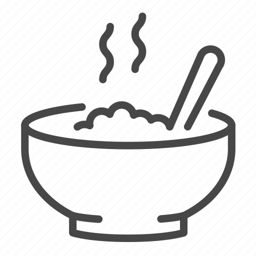 Breakfast, meal, food, congee, bowl, hot, oatmeal icon - Download on Iconfinder