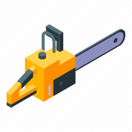 Cartoon, chainsaw, computer, equipment, hand, isometric, logo icon - Download on Iconfinder