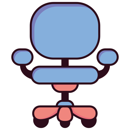 Filled, revolving, chair, office, building, business, seat icon - Free download
