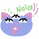 animals, gestures, sticker, character, noice, nice, happy, monster, three, eyes 