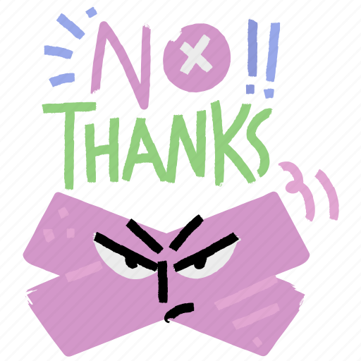 Gestures, bandages, no, thanks, thank, you, gesture sticker - Download on Iconfinder