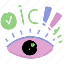 gestures, eye, vision, view, sticker, character, see 