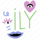 relationships, gestures, ily, i, love, you, romance, romantic, sticker, character 