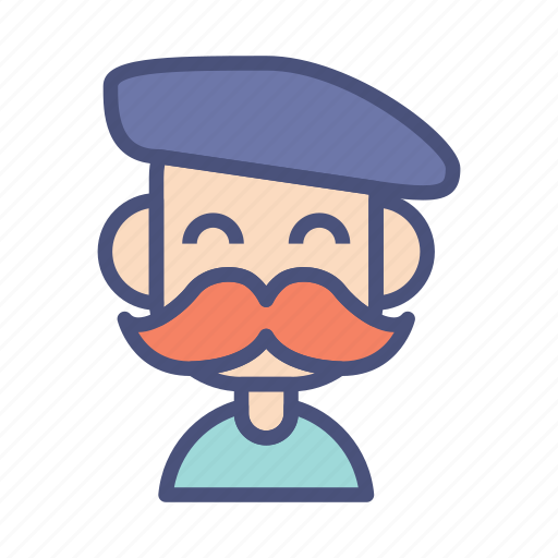 Artist, avatar, character, laugh, people, old man, profile icon - Download on Iconfinder