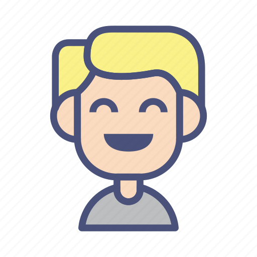 Avatar, character, laugh, people, human, male, profile icon - Download on Iconfinder
