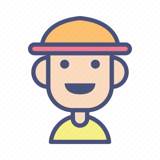 Avatar, character, farmer, people, smile, male, profile icon - Download on Iconfinder