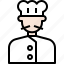 avatar, cartoon, chef, cook, man, people 