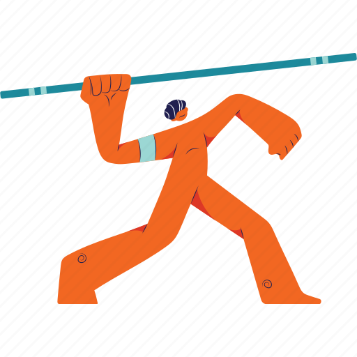 Man, throw, spear illustration - Download on Iconfinder