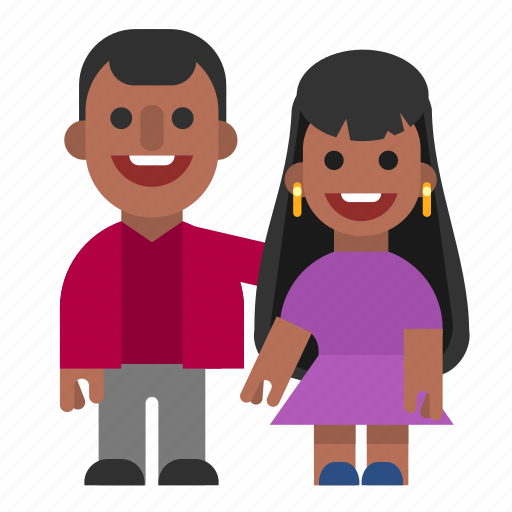 Couple, laughing, man, pair, smiling, woman, black icon - Download on Iconfinder