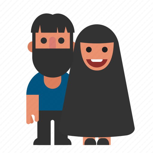 Couple, eastern, laughing, man, middle, smiling, woman icon - Download on Iconfinder