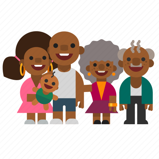 Child, dad, family, grandma, grandpa, mom, black icon - Download on Iconfinder