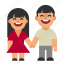 asian, couple, laughing, man, people, smiling, woman 