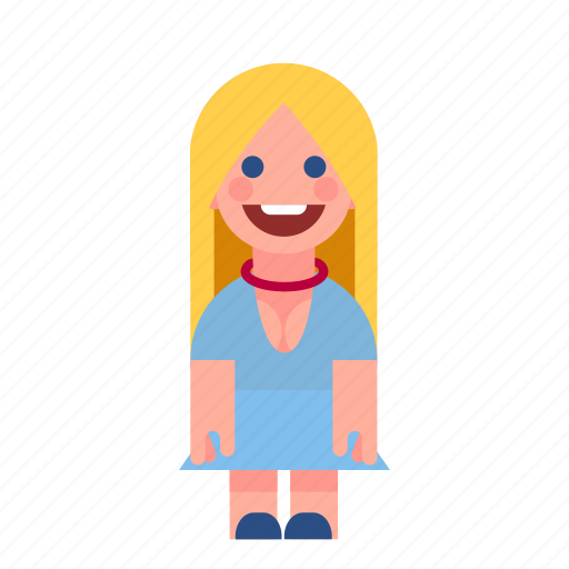 Blond, blonde, caucasian, laughing, smiling, woman, girl icon - Download on Iconfinder