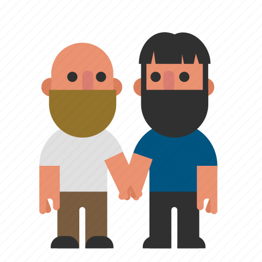 Couple, gay, hands, holding, men, pair, two icon - Download on Iconfinder