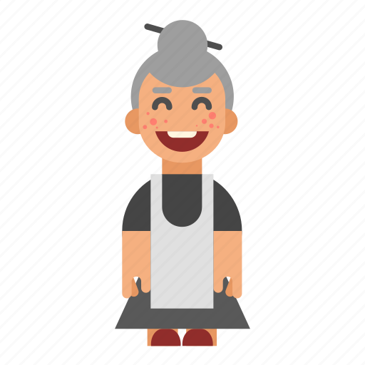 Asian, grandma, laughing, old, smiling, female, lady icon - Download on Iconfinder