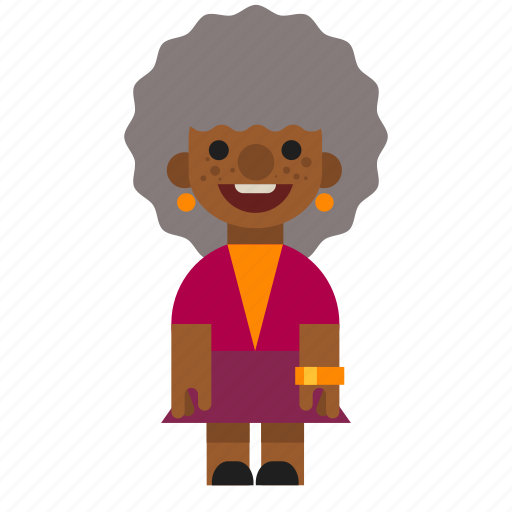 Grandma, laughing, old, smiling, woman, female, black icon - Download on Iconfinder