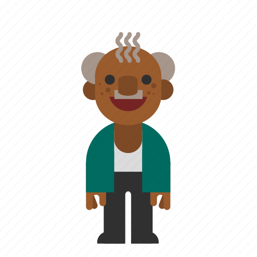 Laughing, man, old, smiling, the, male, black icon - Download on Iconfinder
