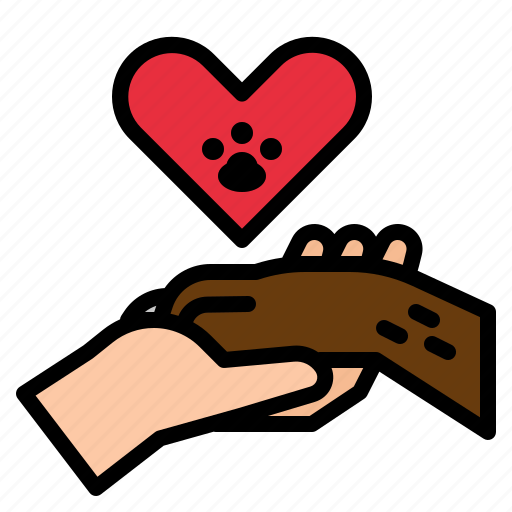 Charity, hand, pawprint, solidarity, support icon - Download on Iconfinder