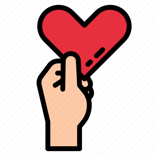 Charity, donation, hand, heart, love icon - Download on Iconfinder